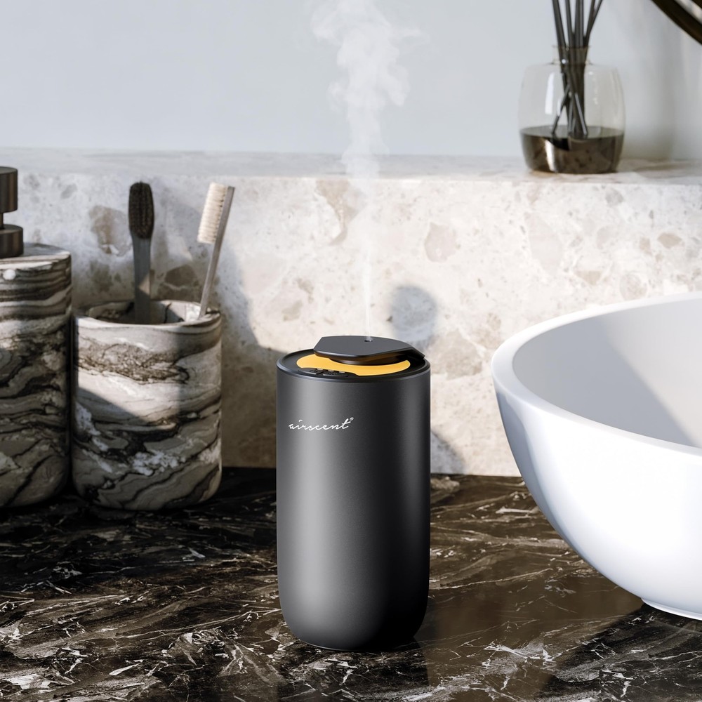 The AirScent Mini Waterless Diffuser for Homes, Small, Titanium Black
