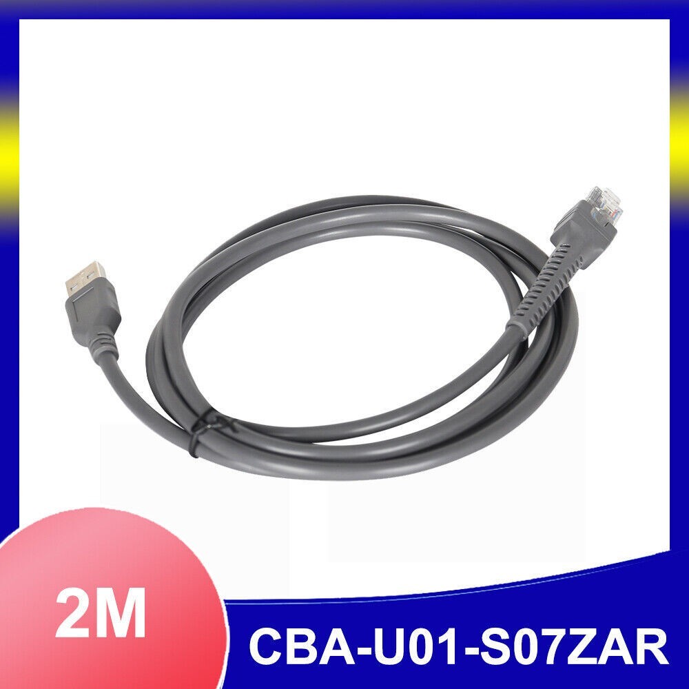 Zebra CBA-U01-S07ZAR USB 7ft Cable for Symbol Motorola Barcode