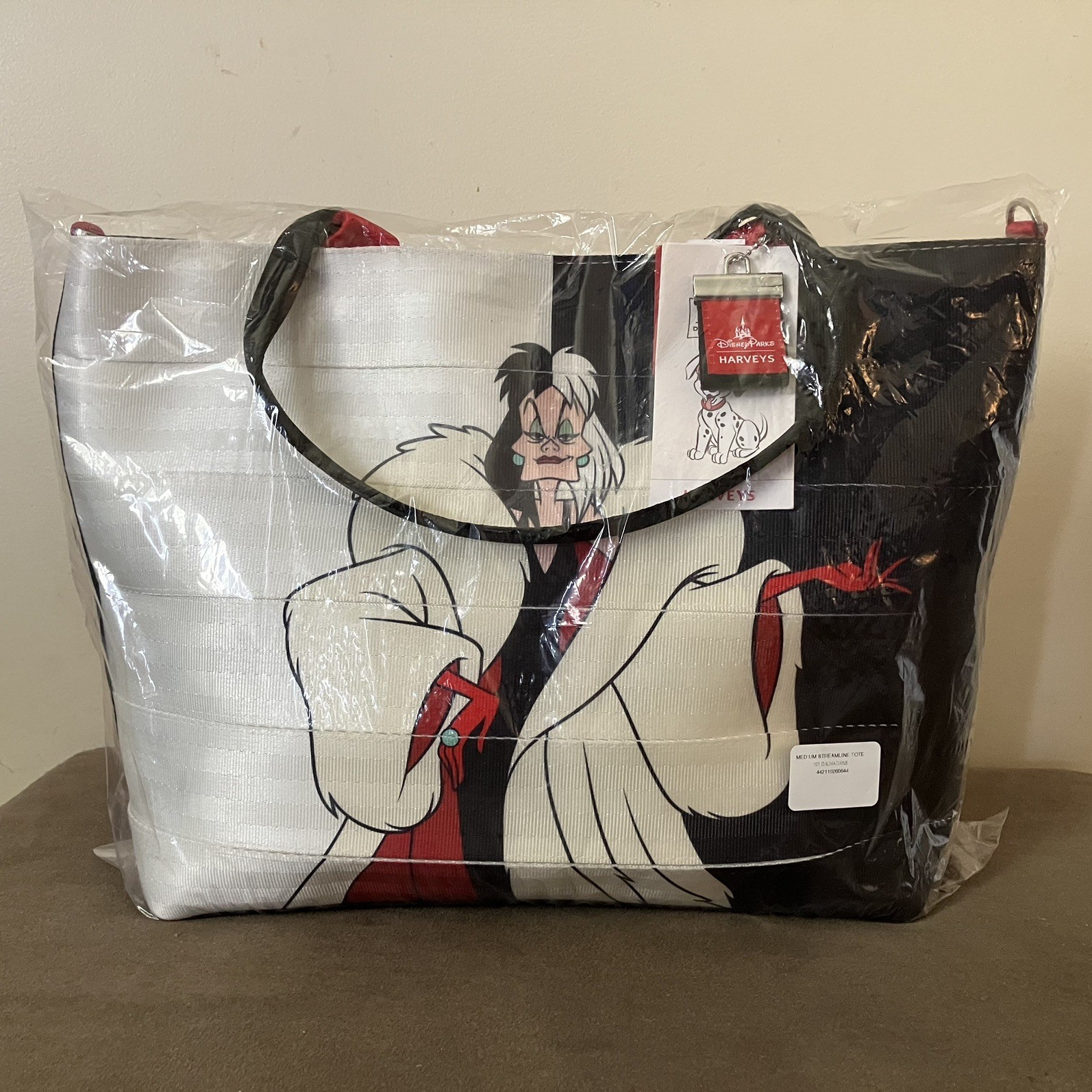 Harveys Disney 101 Dalmations Cruella Tote New (no strap)