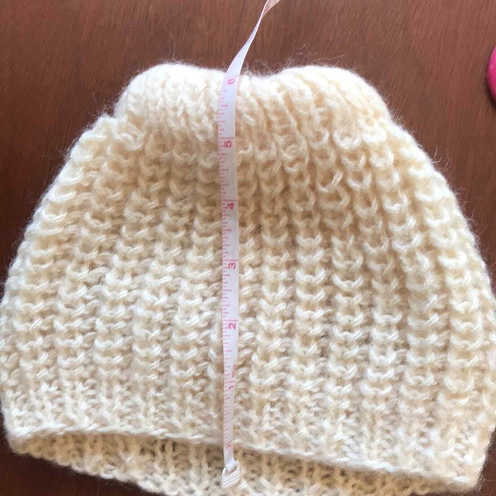 Cream Knit Hat Beanie