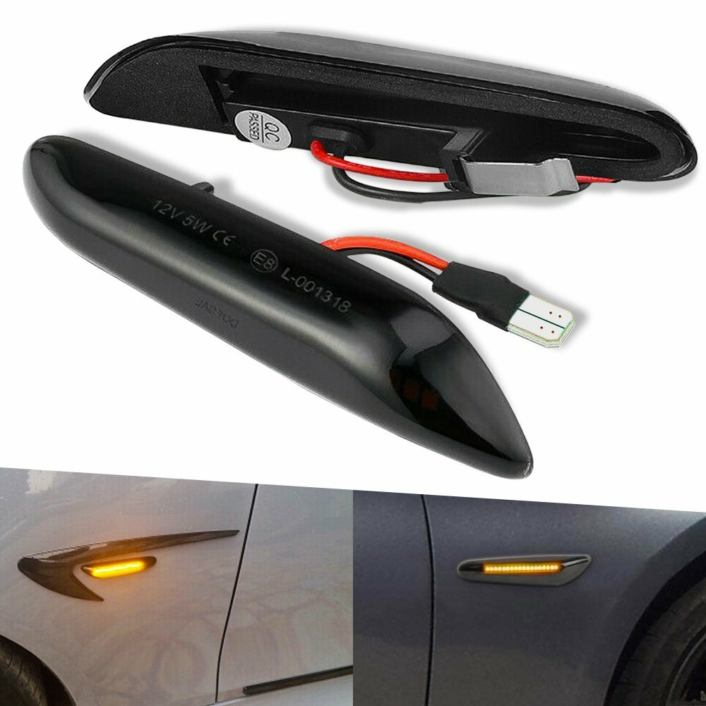 For BMW E90 E60 E82 E87 E88 Sequential LED Side Marker Blinker Turn Signal Light