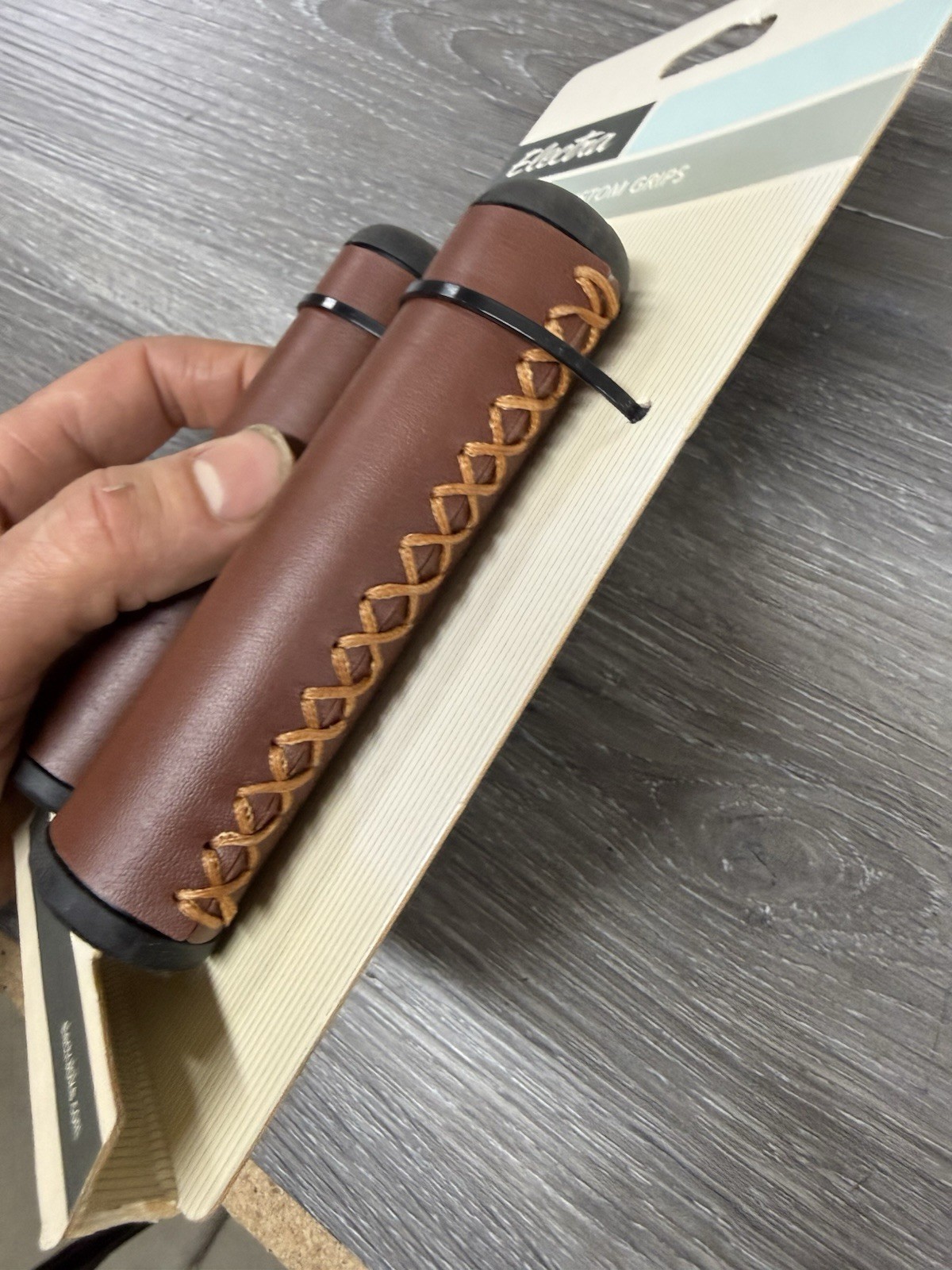 Electra Brown Bicycle Bike Grips Cruiser Tan Stitch