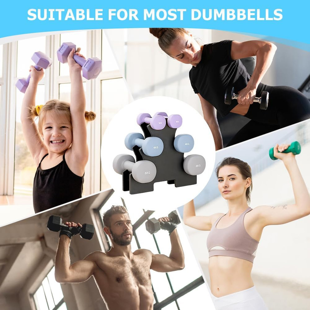 Dumbbell Rack Stand Only, A-Frame Dumbbell Storage Rack with Handle, Tree Shape