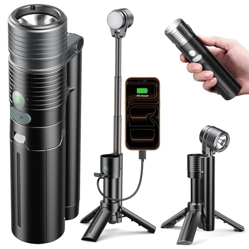 Flashlight Mini Camping Lights,4500mAh Rechargeable LED Bright Flash Light