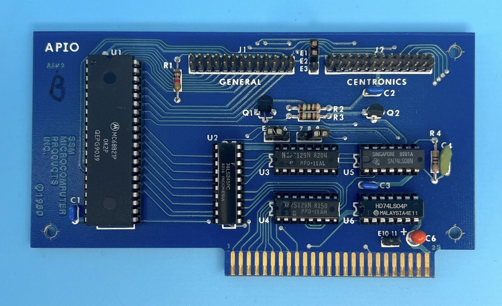 APIO Parallel Card by SSM Microcomputer for Apple II Computers 1004-005 1980 #2