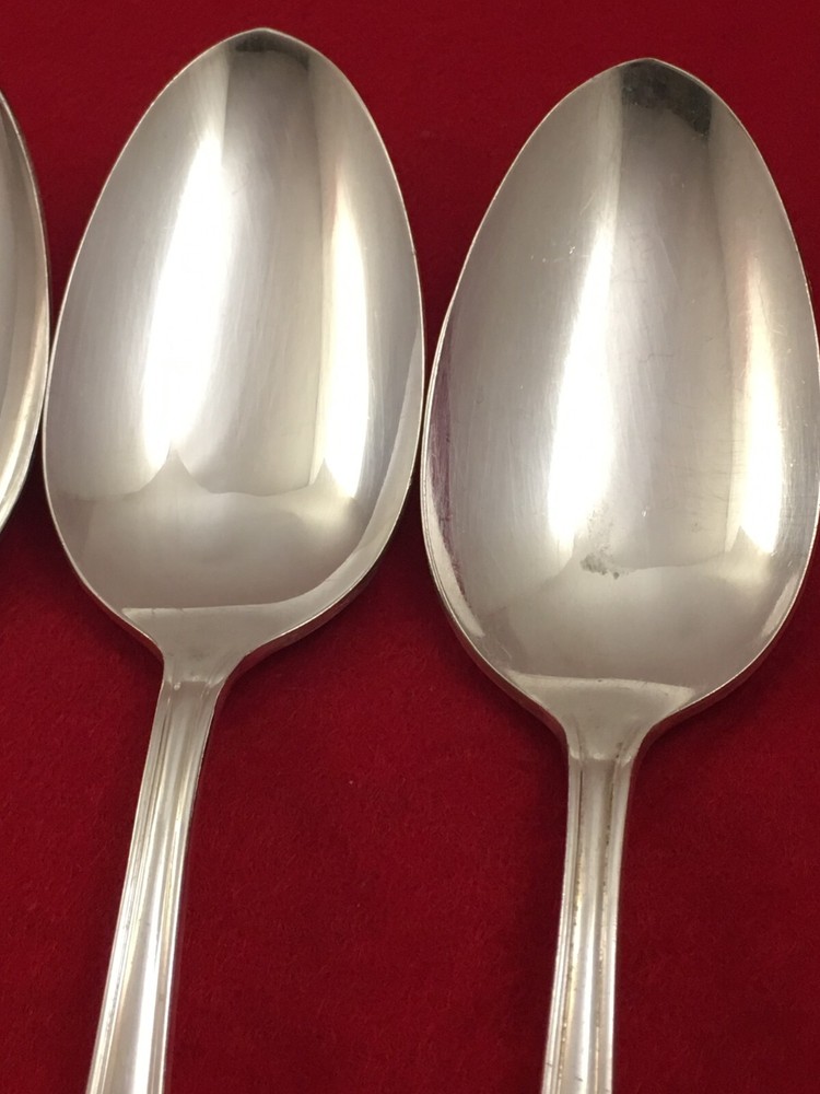 International SIGNATURE 1950 Mono D Silverplate 5-Solid Serving Spoons