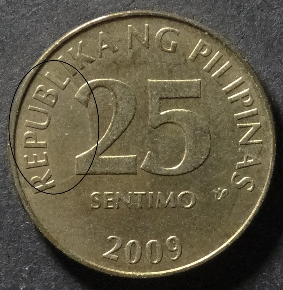 Philippines 2003, 25 Sentimo, Error - Problematic disk