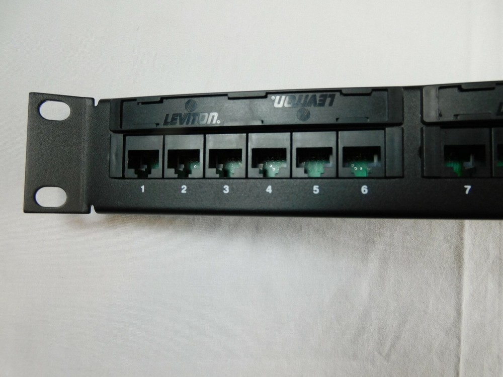 Cat5e Angled patch Panel 5G597-U24 24-Port Leviton Patch Panel Cat5e 110 Angled