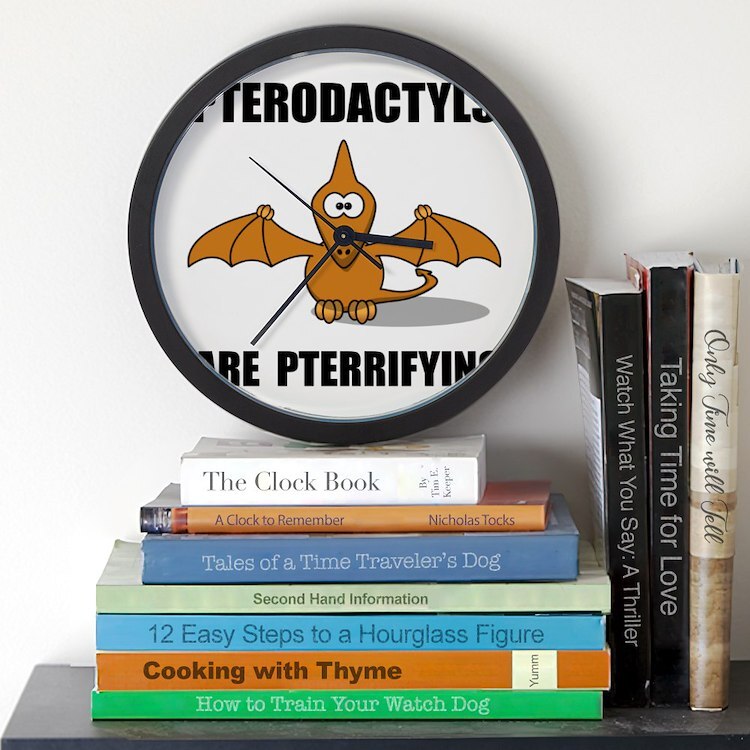CafePress Pterodactyls Pterrifying 10" Wall Clock (830551943)