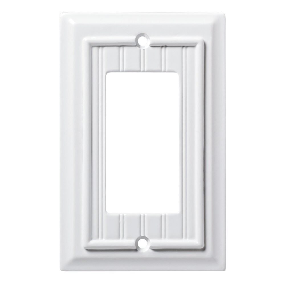 Beadboard Single Decorator Wall Plate Pure White