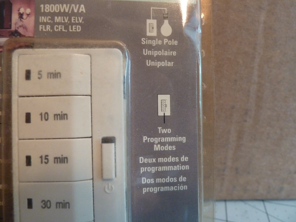 Cooper Wiring Devices PT18H-PTA Programmable Timer - 5 Presets - 1 Pole - WHITE