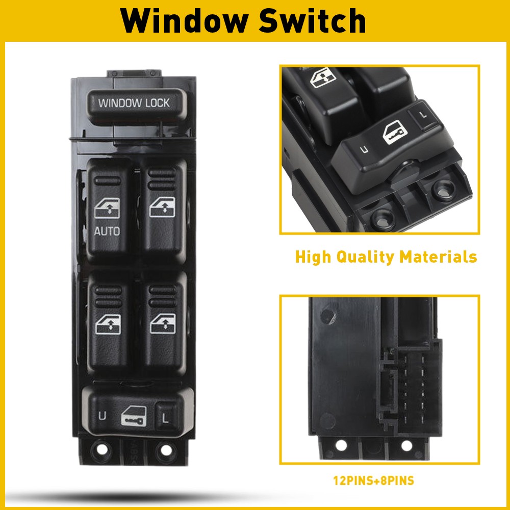 Driver Side Master AUTO Power Window Switch For 2000-2002 Silverado Chevrolet