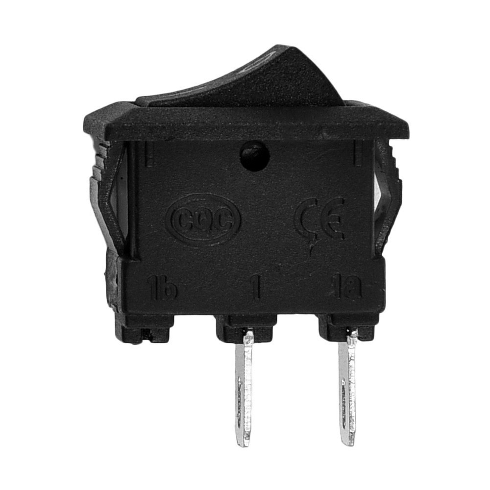 10pcs spst on/off switch mini black 2 plug toggle switch DC 12V 16A