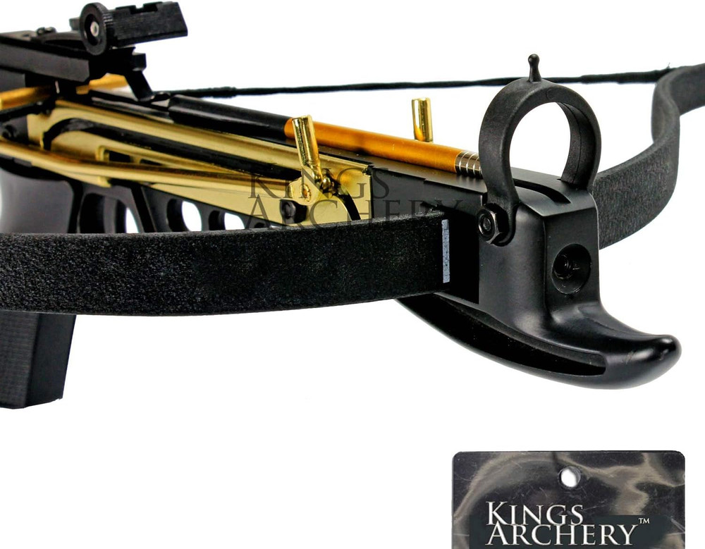 Self-Cocking Crossbow Bundle with Adjustable Sights, Spare Crossbow String and C