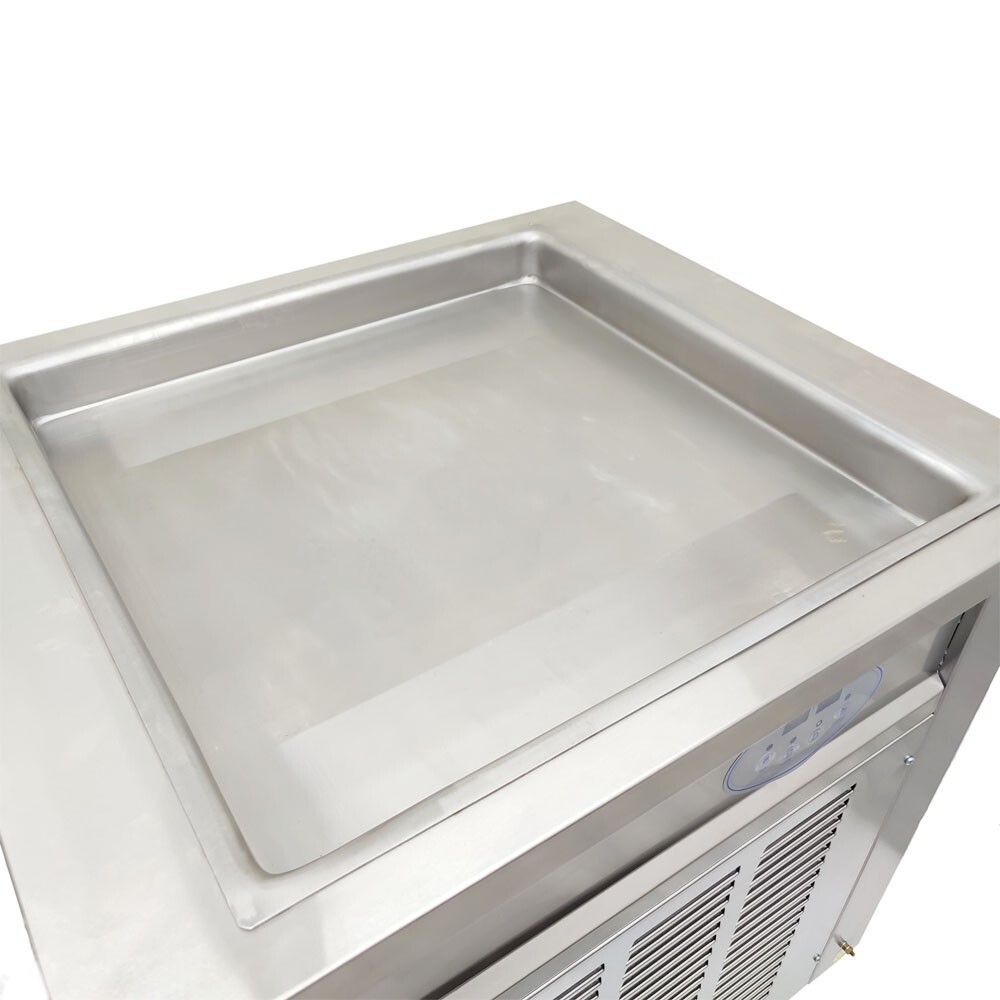 19*19in 110V Commercial Square Rolled Ice Cream Maker Frozen Yogurt Machine