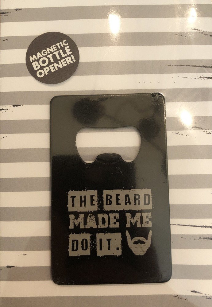 The Beard Made Me Do It Magnet & Bottle Opener Gift Set