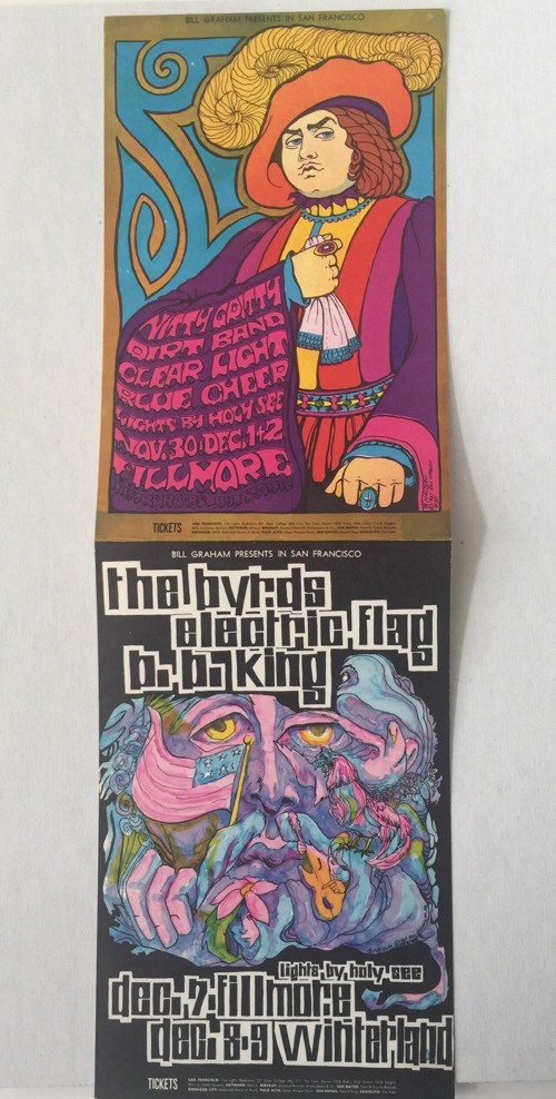 Bill Graham BG 95-96 Double  Postcard Mailer Fillmore  1967