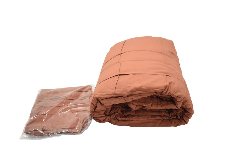 510 Design Queen Comforter Set Orange Quilted Microfiber Polyester Bedding New