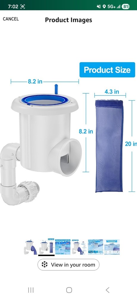 Automatic Pool Skimmer and Cleaner for Inground Pools