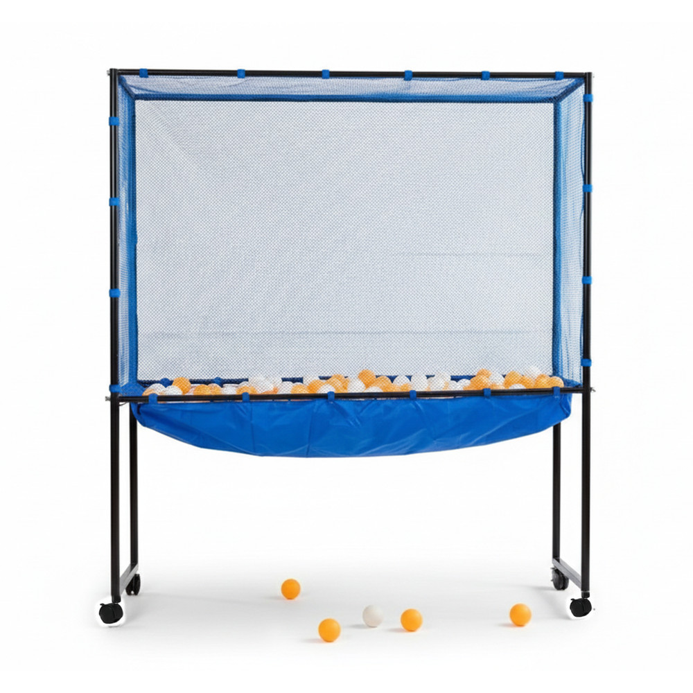 Table Tennis Catch Net with Wheels, Ping Pong Training Return Net for Practice