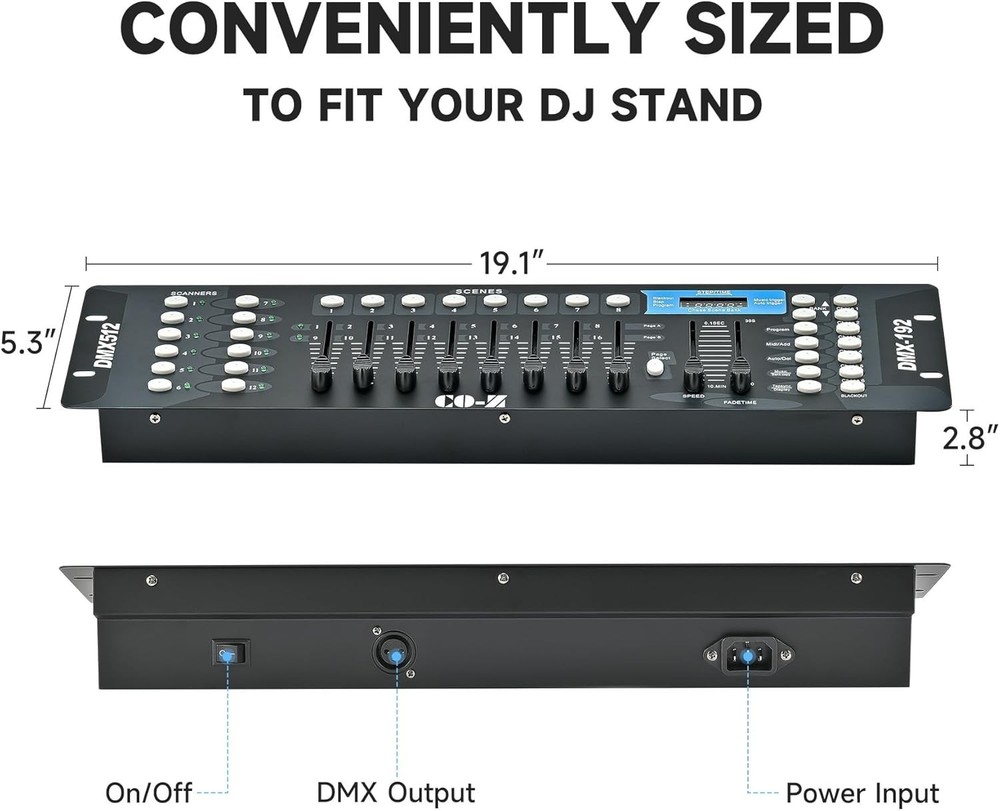 192 Channel DMX 512 Lighting Controller for DJs & Event Planners - Voice Control