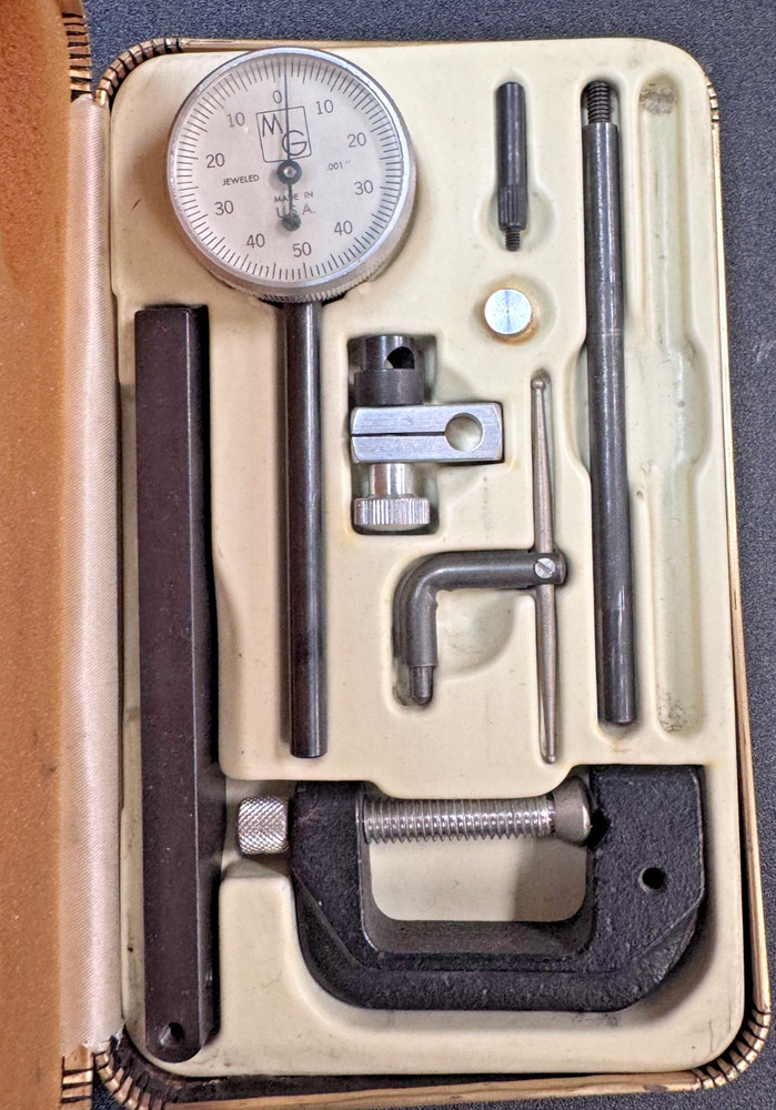 General Hardware MG Back Plunger Dial Indicator Set Attachments Case, USA