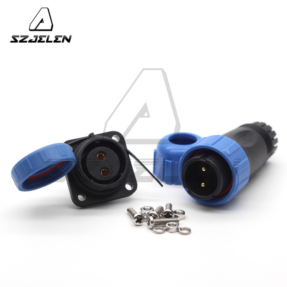 SP21 2pin Electrical Equipment Cable Connector Waterproof Panel Mount Connector
