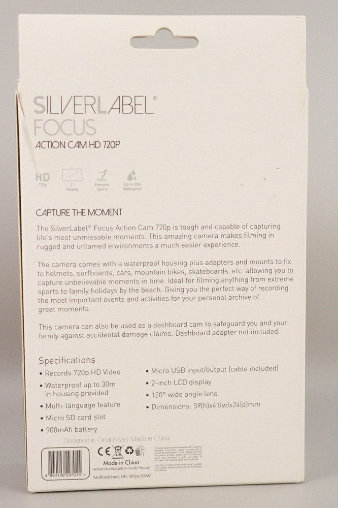 Silver Label 720p Action Cam 32Gb SD Card Complete Boxed