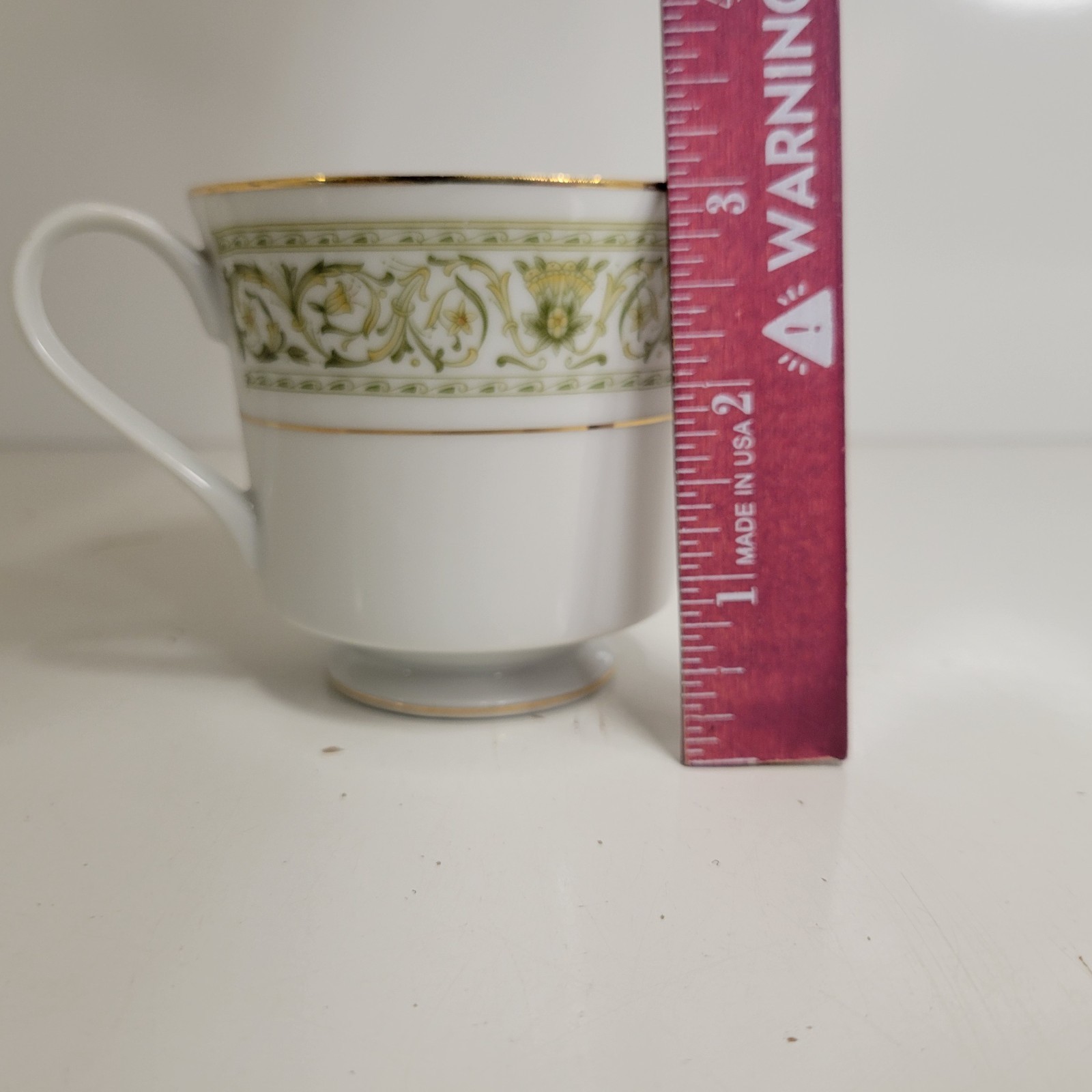 Felicity By Daniele Green & Gold Ring Coffee Tea Cup Fine China Japan