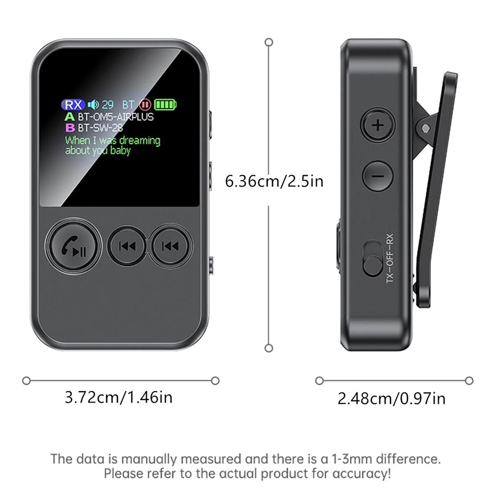 Dual Link Bluetooth 5.4 Transmitter Receiver for Two Phones and Two Headsets