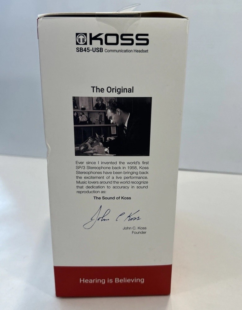 Koss Communication Headset Boom Microphone & USB Plug SB45-USB
