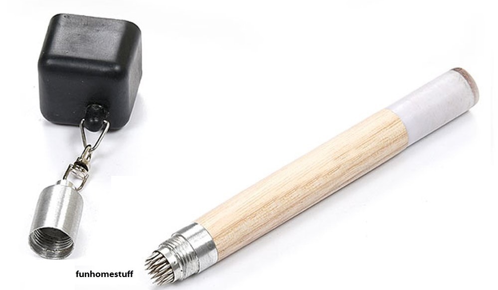CUETEC POOL CUE STICK BILLIARD TIP PRIK PREP TOOL & CHALK HOLDER TABLE ACCESSORY