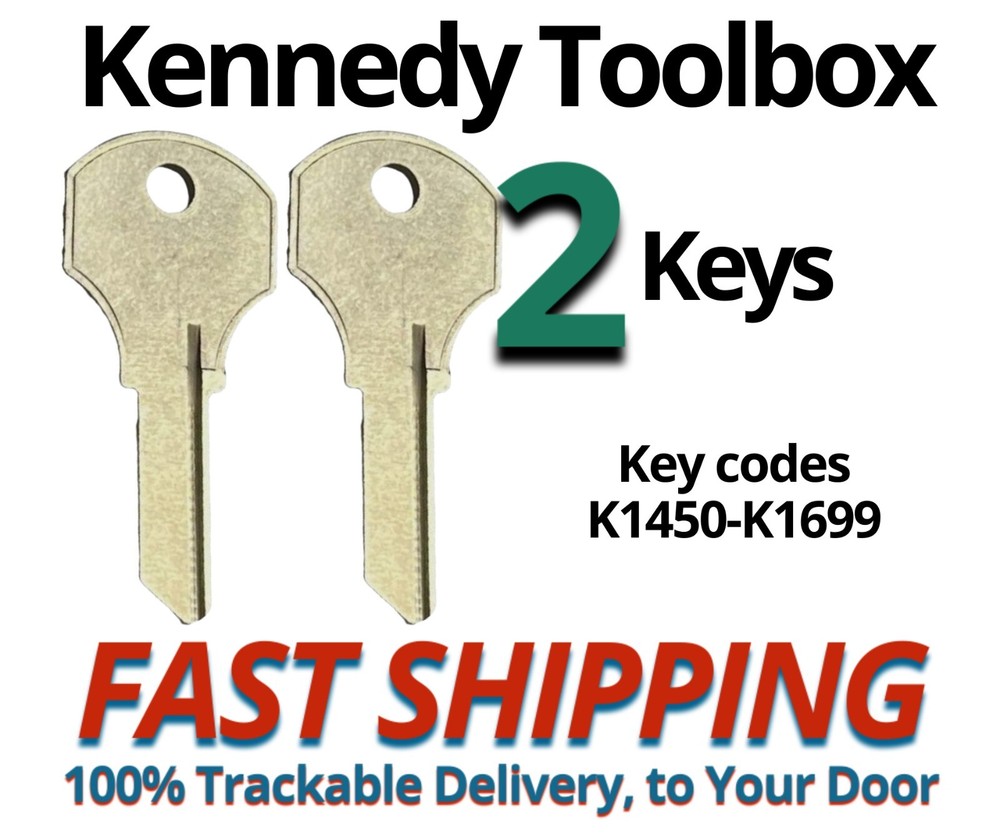 Kennedy ToolBox Tool box Keys Replacement Key Cut to Code K1450-K1699