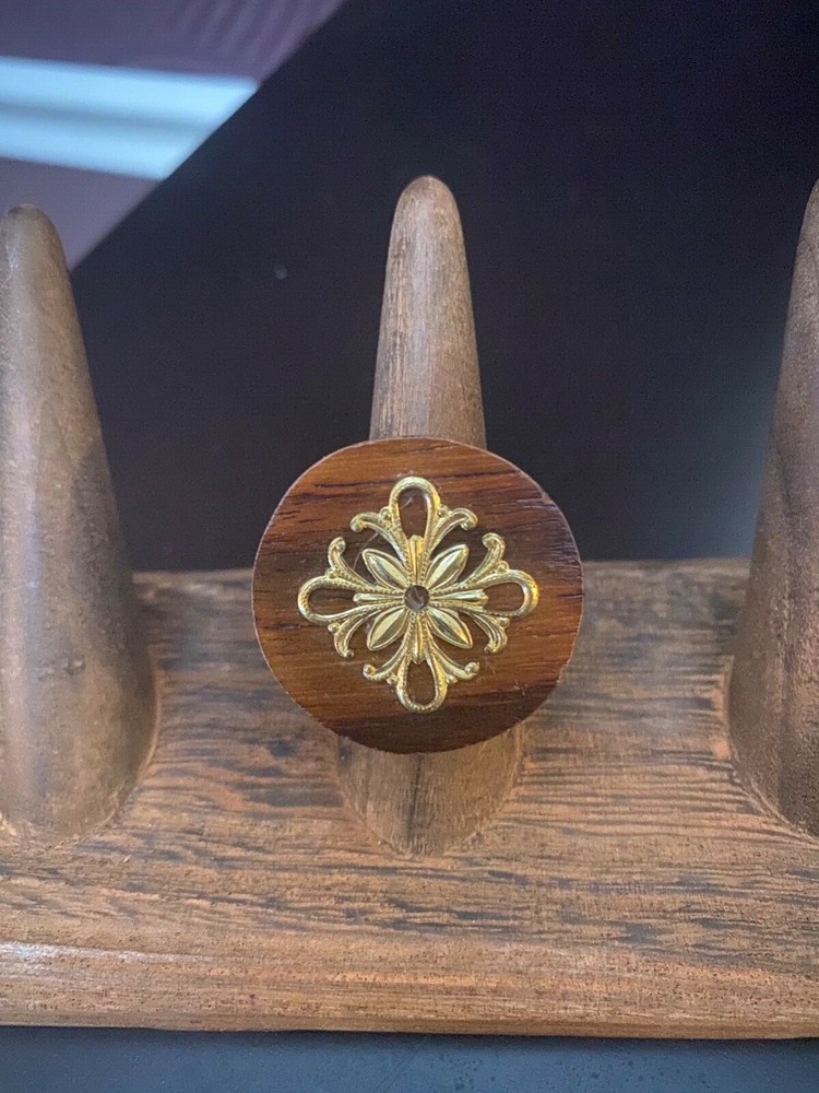 wooden statement ring 7/8