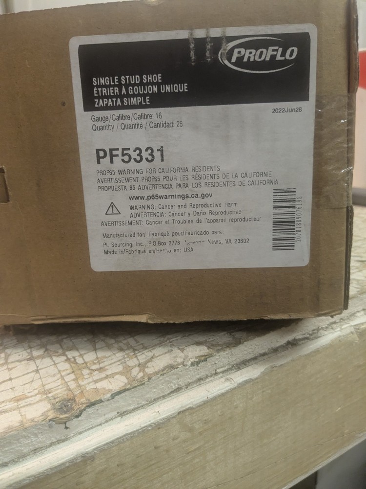 PROFLO PF5331 Single Stud Shoe - Box Of 25