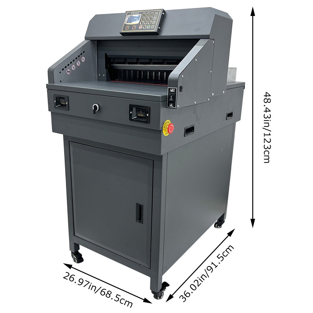 Electric Paper Cutter 18" 460mm Cutting Length Automatic Stack Paper Trimmer Gui