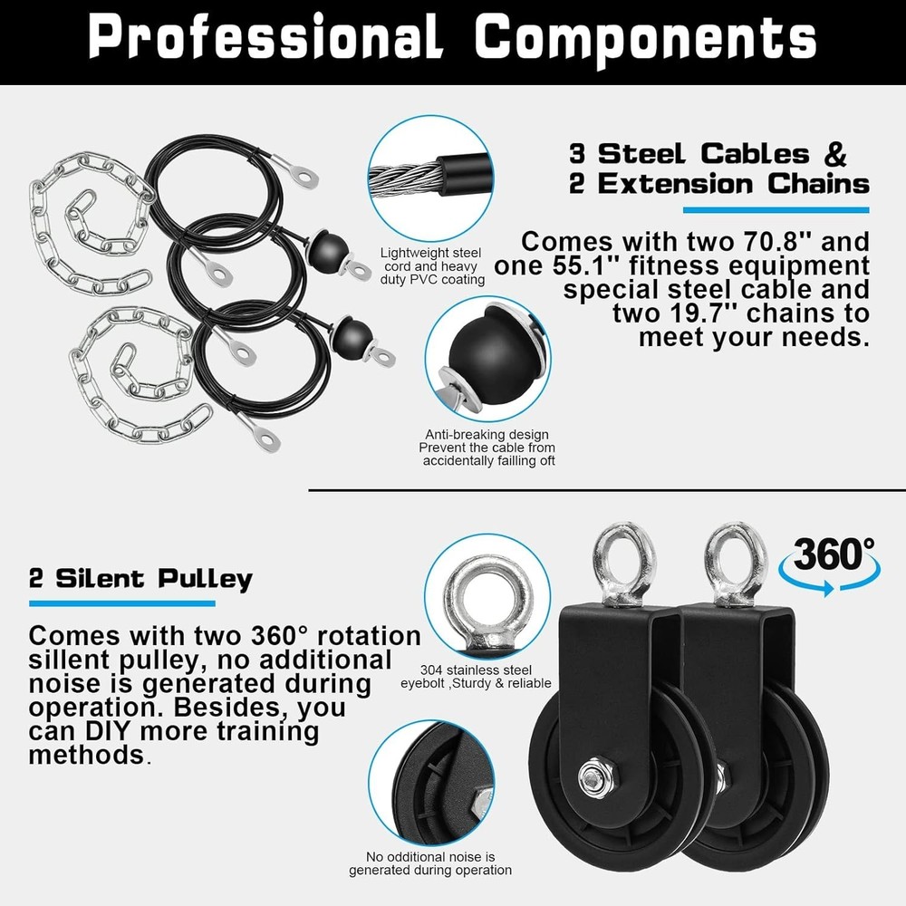 Muscle-Building Cable Pulley System - Home Workout