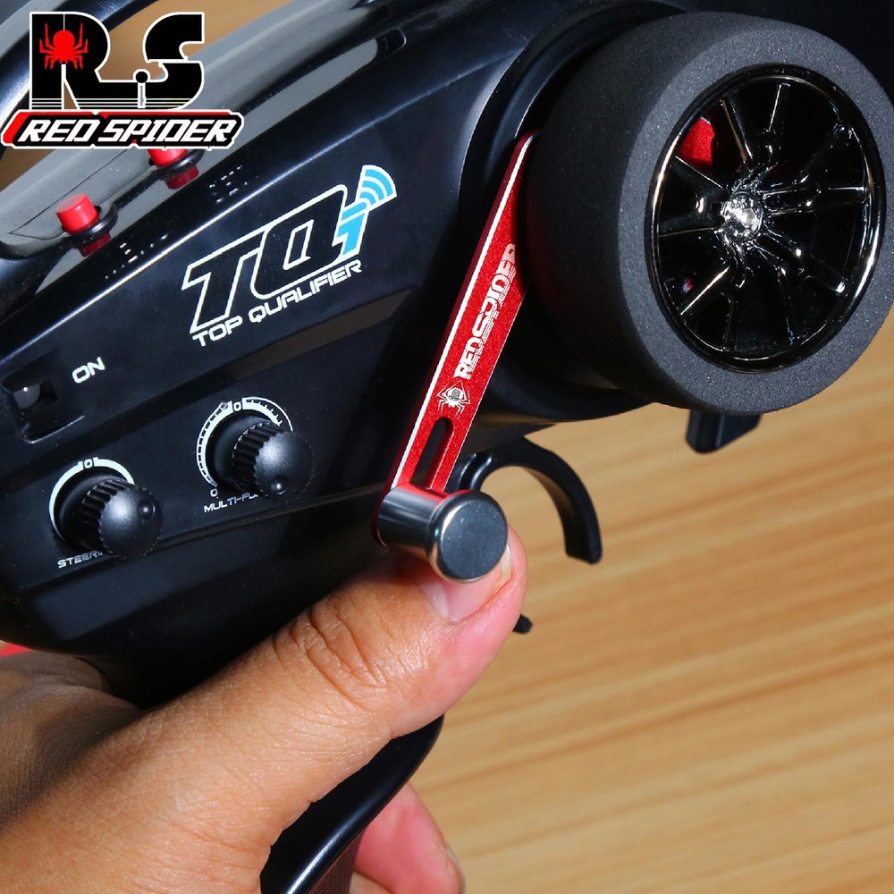 Aluminum Transmitter Steering Wheel Trigger One-Handed Control Adapter Red