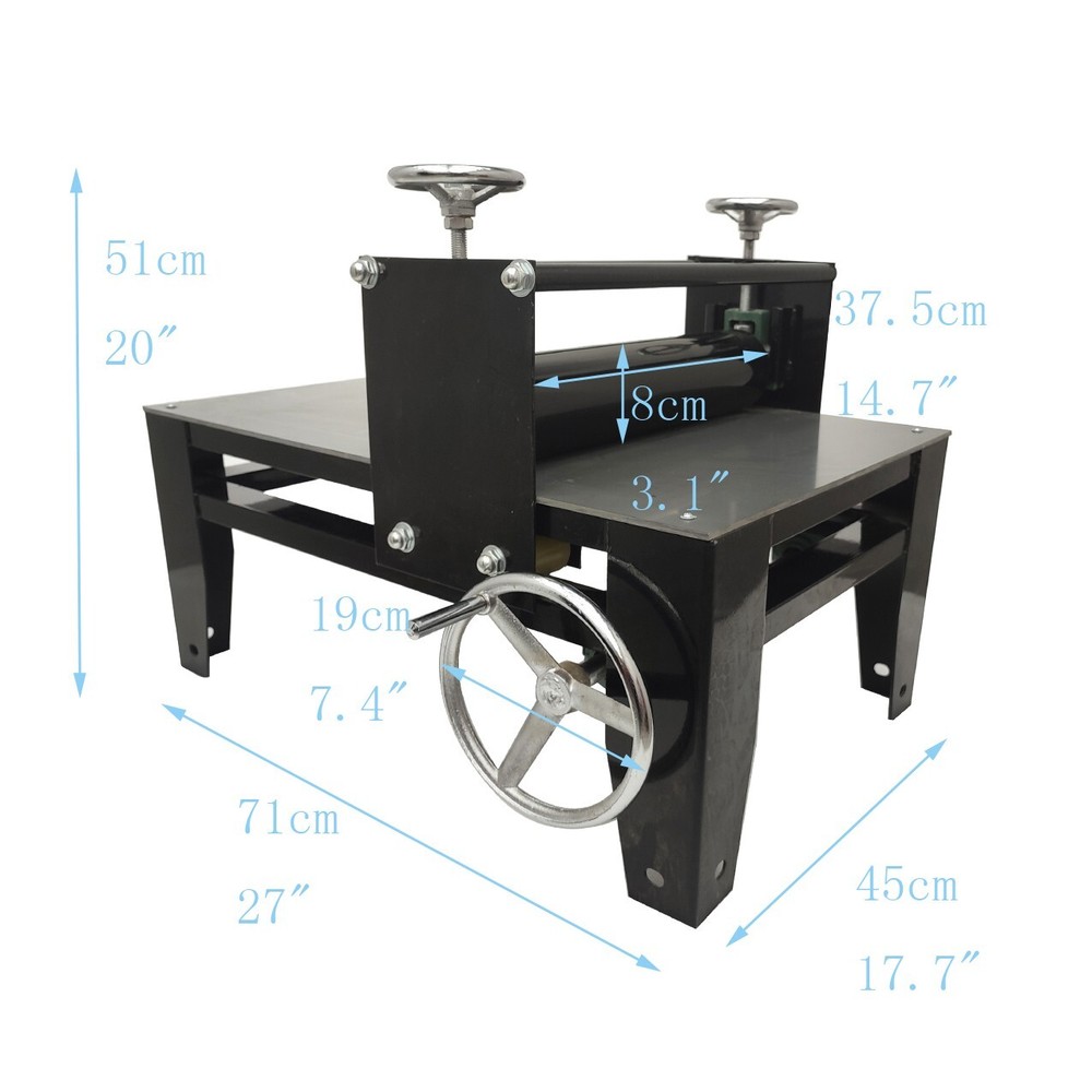 Ceramic Clay Plate Machine Manual Pottery Making Machine Adjustable Slab Roller