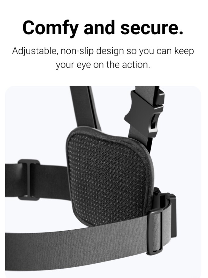 Original Insta360 Chest Strap - Adjustable, Compatible with Insta360 Cameras