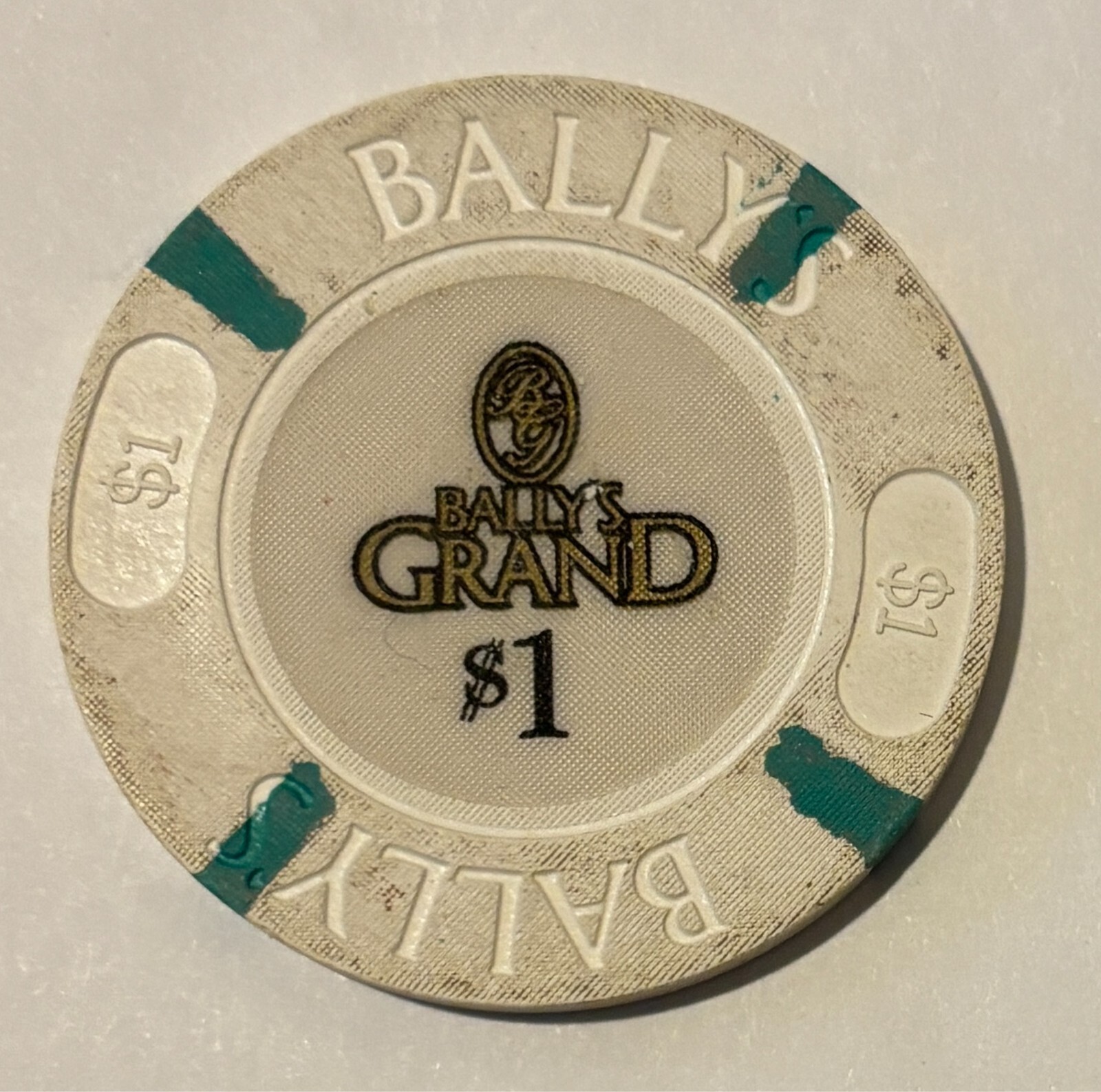 Atlantic City Bally's Grand One Dollar Casino Chip