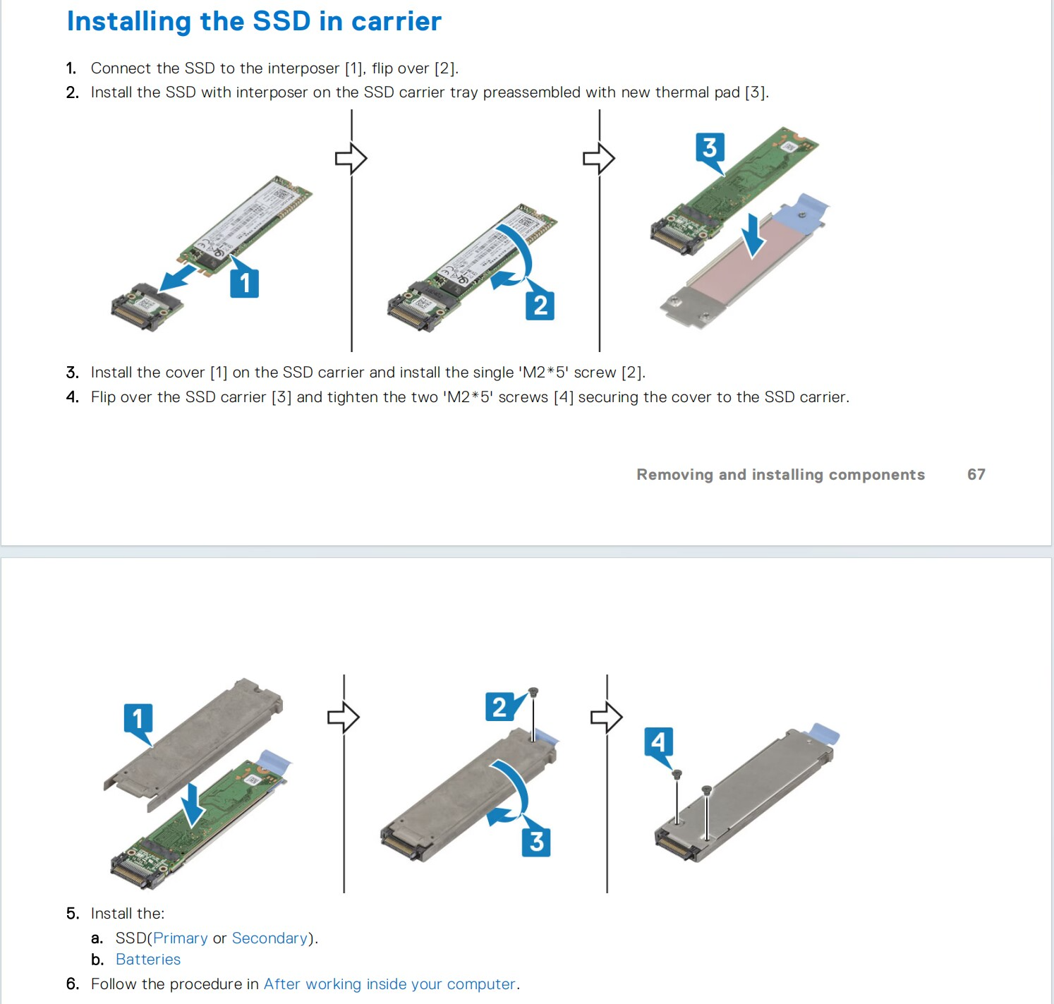 For Dell Latitude 7424 5424 5420 Ruggde m.2 SSD Hard disk Caddy 0HJC3G