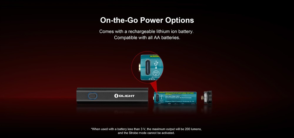 Olight Diffuse Red 700 Lumens EDC Pocket Flashlight, 6 Lighting Modes