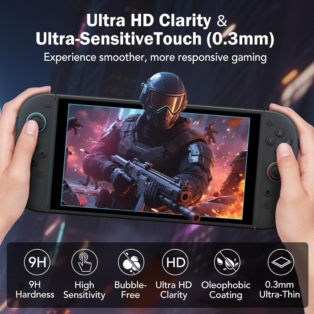 2-Pack Screen Protector for Nintendo Switch 2 [7.9''] 2025 Tempered Glass with A