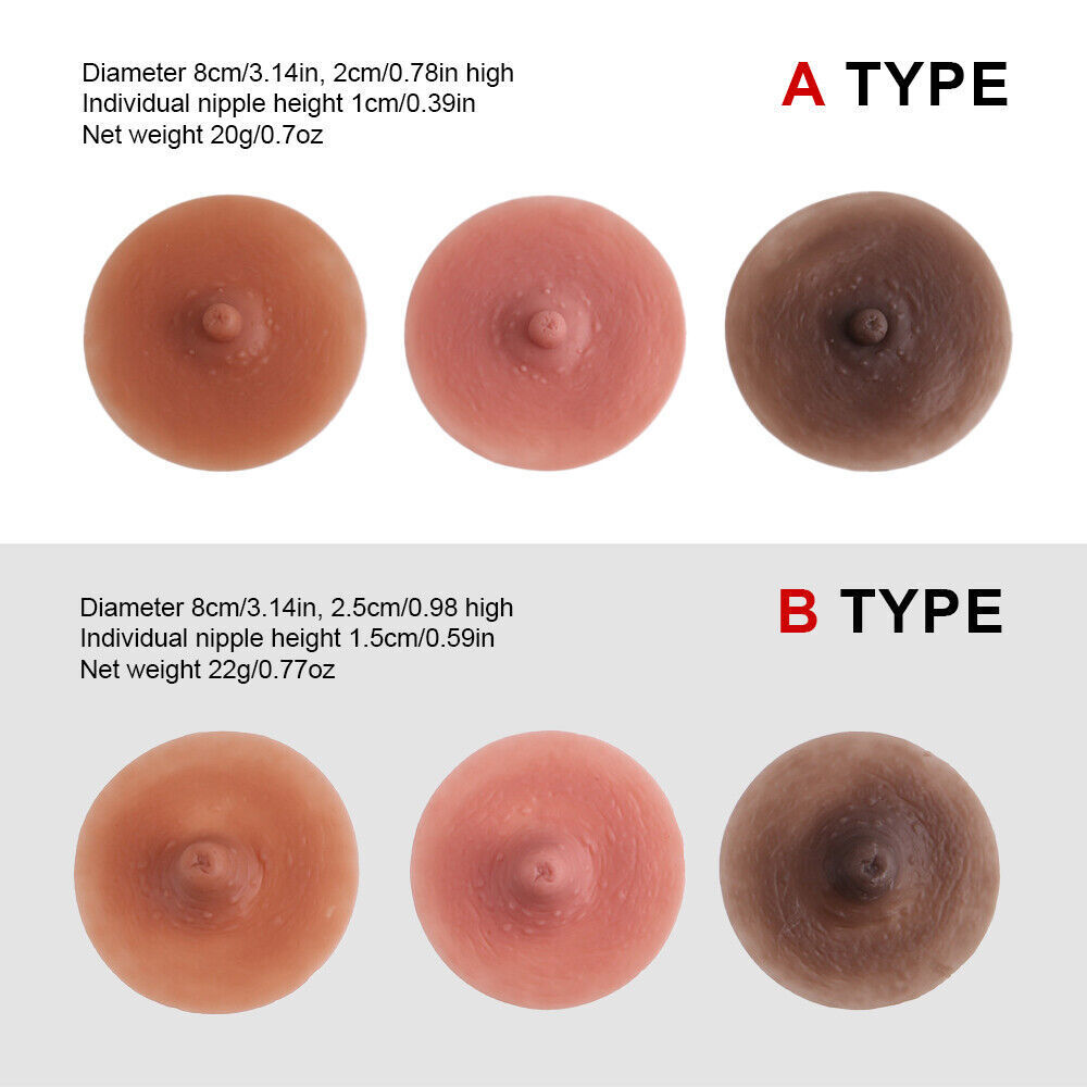 Silicone Fake Breast Reusable Nipples Enhancer Covers False Nipple for Cosplay