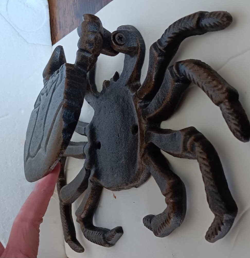 Door Knocker  Crab Cast Iron  Conversational Unique