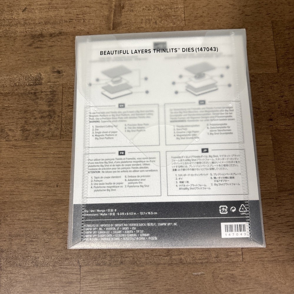 Stampin’ Up! Beautiful Layers Thinlits Dies Set of 8 #147043