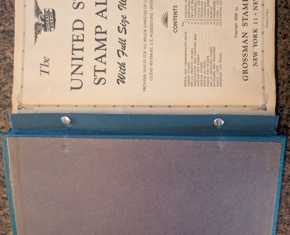 1959 Capitol US Stamp Album, Nice Binder
