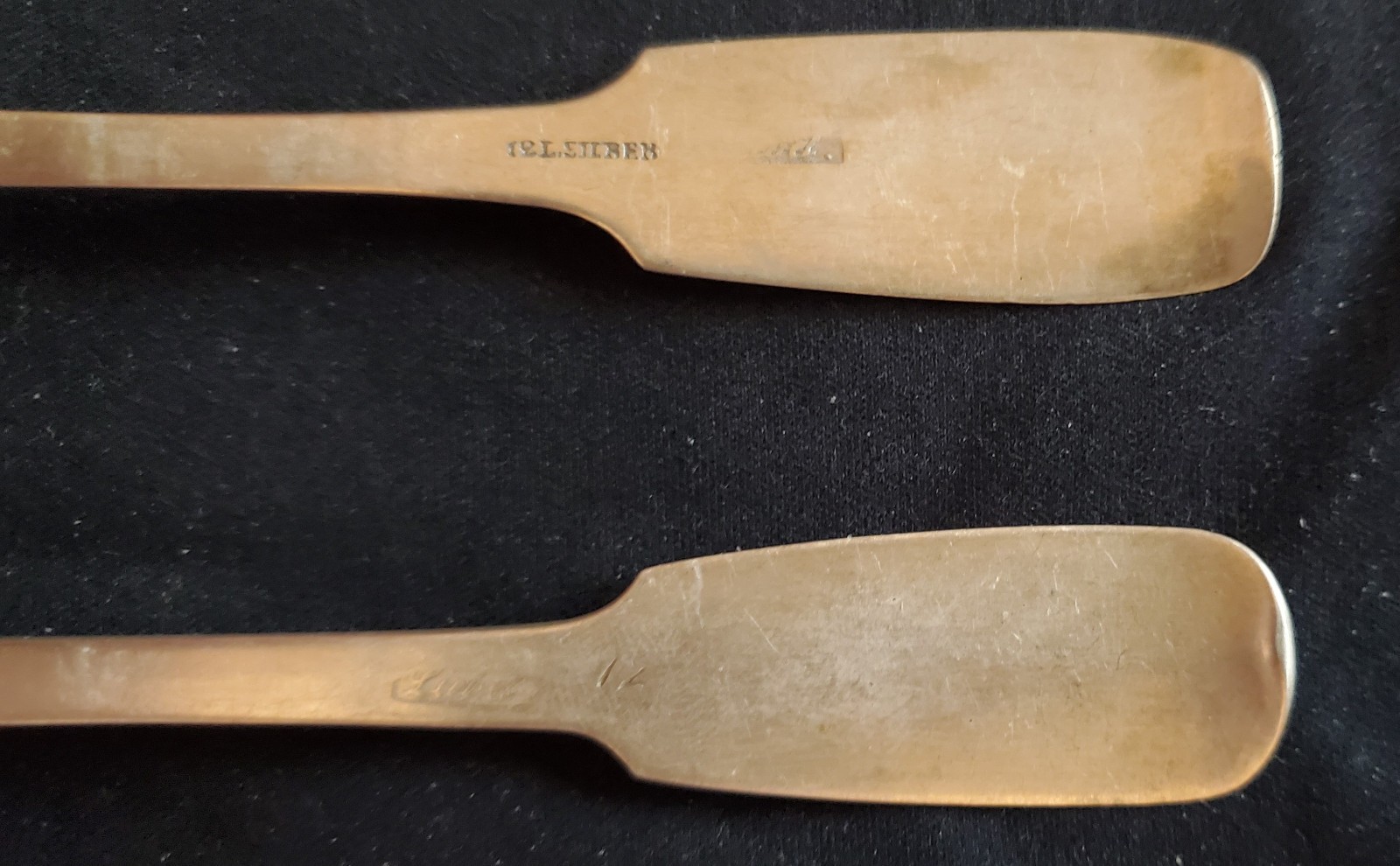 6 Antique Continental Silver Spoons – 12 Loth Marks (5) + 1 Variant – Liebel