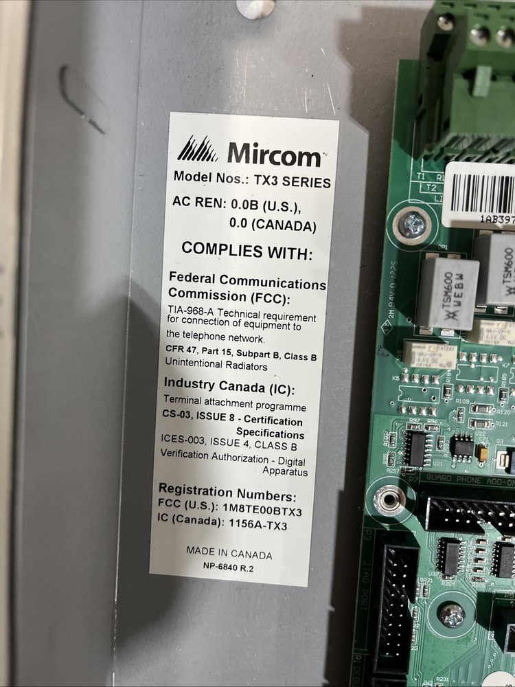 Mircom Technologies Summit TX3-1000-8C Telephone Entry Panel